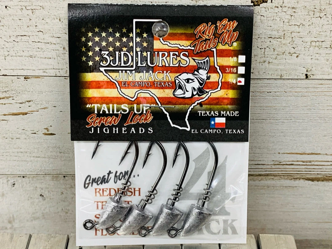 3JD Lures 3JD Tails Up Screwlock Jigheads