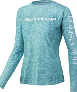 Apparel HUK Women's Linear Leaf Pursuit - Linear Leaf Beach Glass