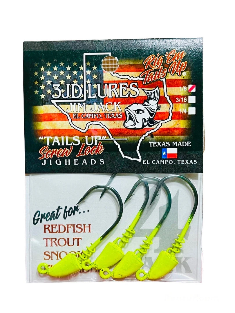 3JD Lures 3JD Tails Up Screwlock Jigheads