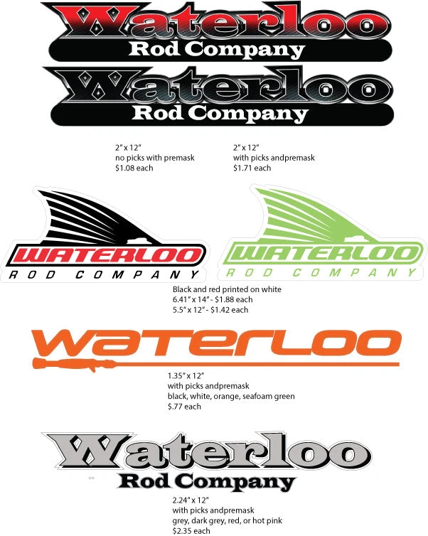 Waterloo Rods Waterloo Performance Decal (Multiple Colors)