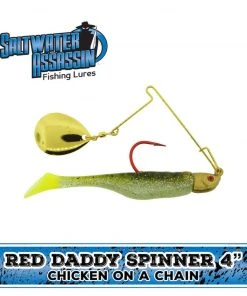Bass Assassin Fishing Lures Bass Assassin Red Daddy Spinner 4" Lures & Tackle