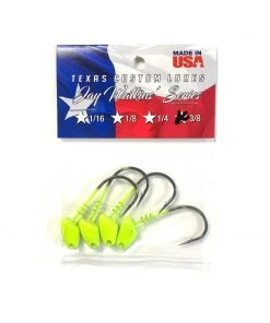 Texas Custom Lures Jighead- Chartreuse (Multiple Sizes) Lures & Tackle