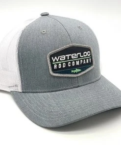 GOTSTUFF,INC Waterloo Heather Grey And White Cap - Colored Badge Patch Caps