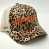 Waterloo Rods Women's Leopard Baseball Ponytail Cap- Orange Performance Logo Caps