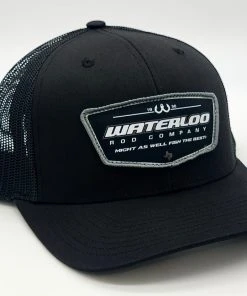 GOTSTUFF,INC Caps Waterloo Black On Black Cap - Fish The Best Badge Patch