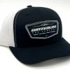 GOTSTUFF,INC Waterloo Black And White Cap - Fish The Best Badge Patch Caps