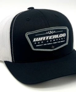 GOTSTUFF,INC Waterloo Black And White Cap - Fish The Best Badge Patch Caps