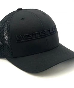 Viatran Inc Waterloo Black On Black Cap - Black Performance Puff Logo Caps