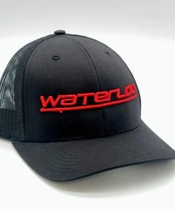 Viatran Inc Waterloo Black On Black Cap - Red Performance Puff Logo Caps