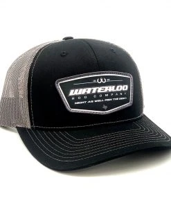 Richardson Waterloo Black And Charcoal Cap - Fish The Best Badge Patch