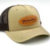 GOTTSTUFF, INC Waterloo Khaki And Coffee Cap - Leather Redfish Patch Caps