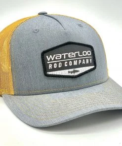 GOTTSTUFF, INC Waterloo Heather Grey And Amber Gold Cap - Badge Patch Logo Caps