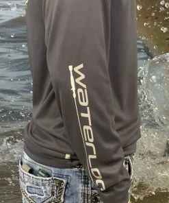 Apparel REEL Sportswear Charcoal Performance Hoody - Tails Up Logo