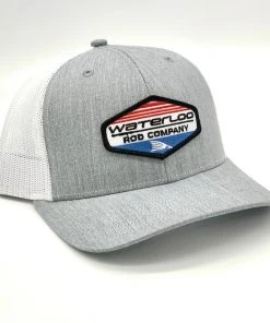 GOTSTUFF,INC Waterloo Heather Grey And White Cap - Red/White/Blue Tails Up