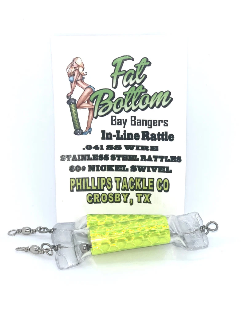 Lures & Tackle Fat Bottom Bay Bangers - 2 Pack (Multiple Colors)