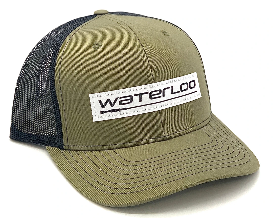 Richardson Caps Waterloo Loden And Black Cap - White Performance Patch Logo