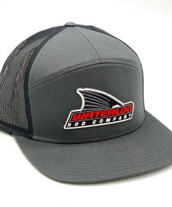 GOTSTUFF,INC Waterloo Charcoal And Black Flat Bill Cap - Tails Up Patch