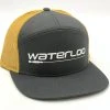 GOTSTUFF,INC Caps Waterloo Charcoal And Gold Flat Bill Cap - White Performance Logo