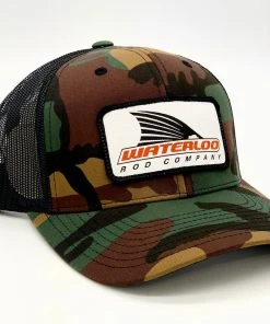 GOTSTUFF,INC Waterloo Green Camo And Black Cap - Tail Up Patch Logo Caps