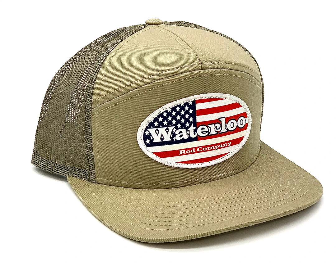 GOTSTUFF,INC Caps Waterloo Light Army Green And Loden Flat Bill Cap - Tails Up Logo