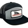 GOTSTUFF,INC Caps Waterloo Heather Grey And Black Flat Bill Cap - Tails Up Logo