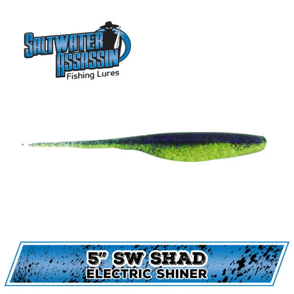 Bass Assassin Fishing Lures Bass Assassin Saltwater Shad- 5" 8 CT Lures & Tackle