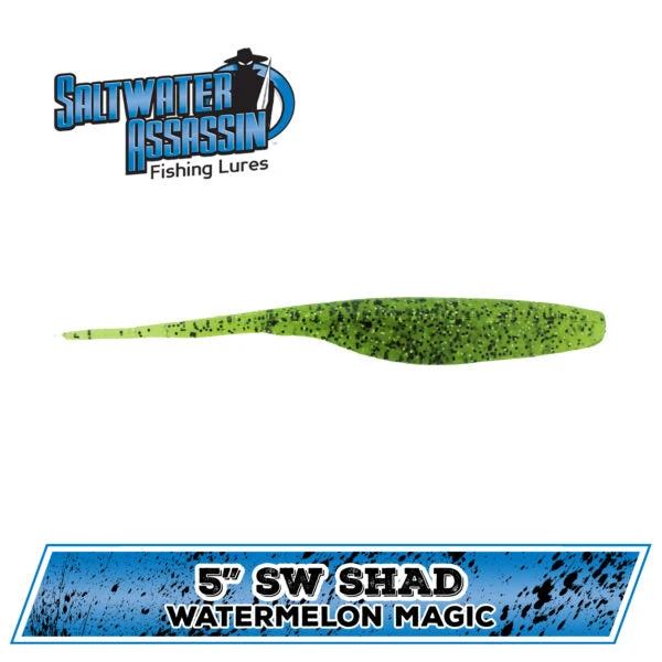 Bass Assassin Fishing Lures Bass Assassin Saltwater Shad- 5" 8 CT Lures & Tackle