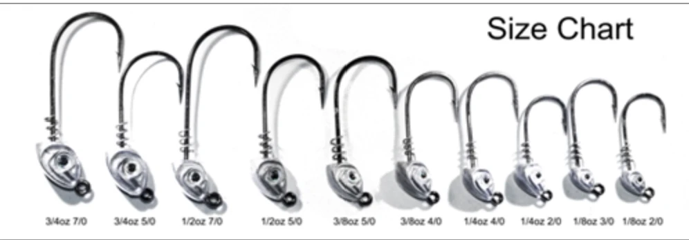 Goat Locked Up Shad Goat Screw Lock Shad Head 2 Pack Jighead (Multiple Colors/Sizes)