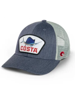 COSTA XL Fit Trucker Cap - Sailfish Patch Caps