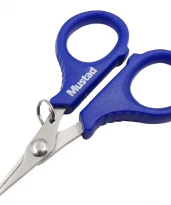 Global Anglers Lures & Tackle Mustad Serrated Braid Scissors 3.5" - Blue