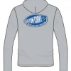Viatran Inc Apparel Custom Corky Silver Hooded Long Sleeve Performance Shirt